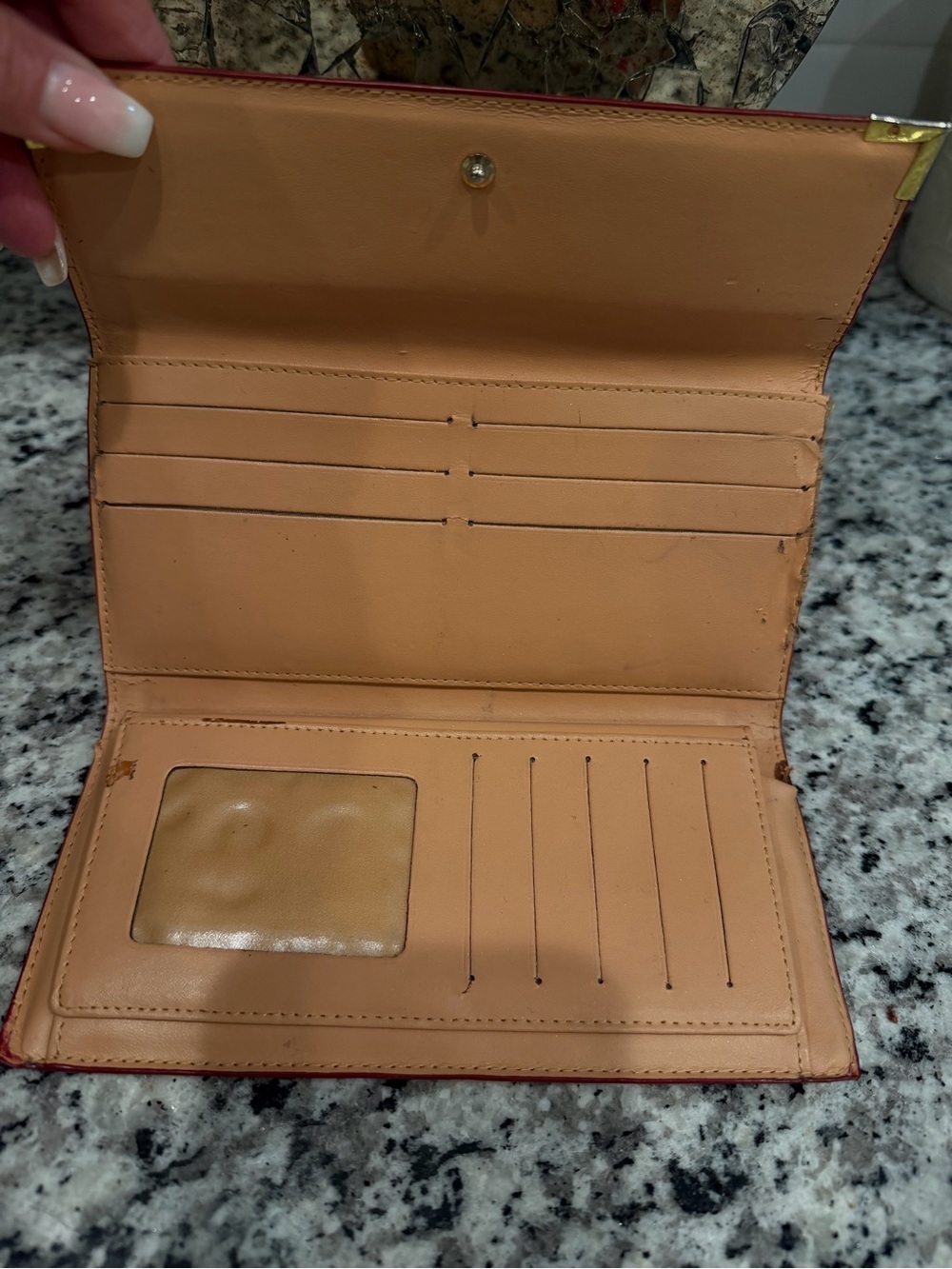 Louis Vuitton Multicolor Monogram White Canvas Wallet with Tan Trim - Picture 4 of 5
